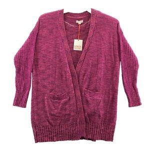 Knox Rose Women's Pink Cardigan Sweater